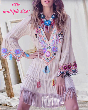 Bohemian hippie dress so unique - multiple sizes (b)