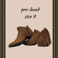 Faded Glory fringe shoes-  cute - size 9 (b)