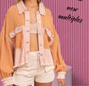 Woven jacket with balloon sleeves - adorable!