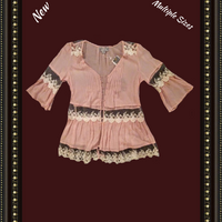 Solemno pink lacey top - size MED too cute! .